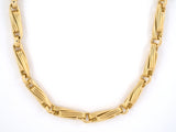 45207 - Abel & Zimmerman Germany Gold Hollow 3 Wire Twisted Link Necklace