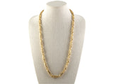 45207 - Abel & Zimmerman Germany Gold Hollow 3 Wire Twisted Link Necklace