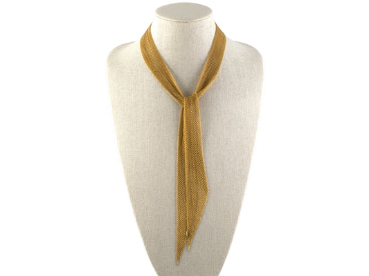 45211 - Tiffany Peretti Gold Mesh Scarf Necklace