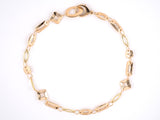 45214 - Sidney Garber Gold Alternating Geometric Assorted Link Necklace