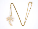 45234 - Gold Diamond Hawaiian Palm Tree Pendant Necklace