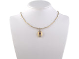 45239 - SOLD - Gold Textured Stone Finish Woven Snake Chain Necklace