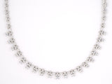 45242 - Platinum Diamond Cluster Link Festoon Style Necklace