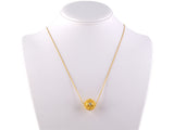 45258 - SOLD - Gold Diamond Etruscan-Style Ball Pendant Necklace
