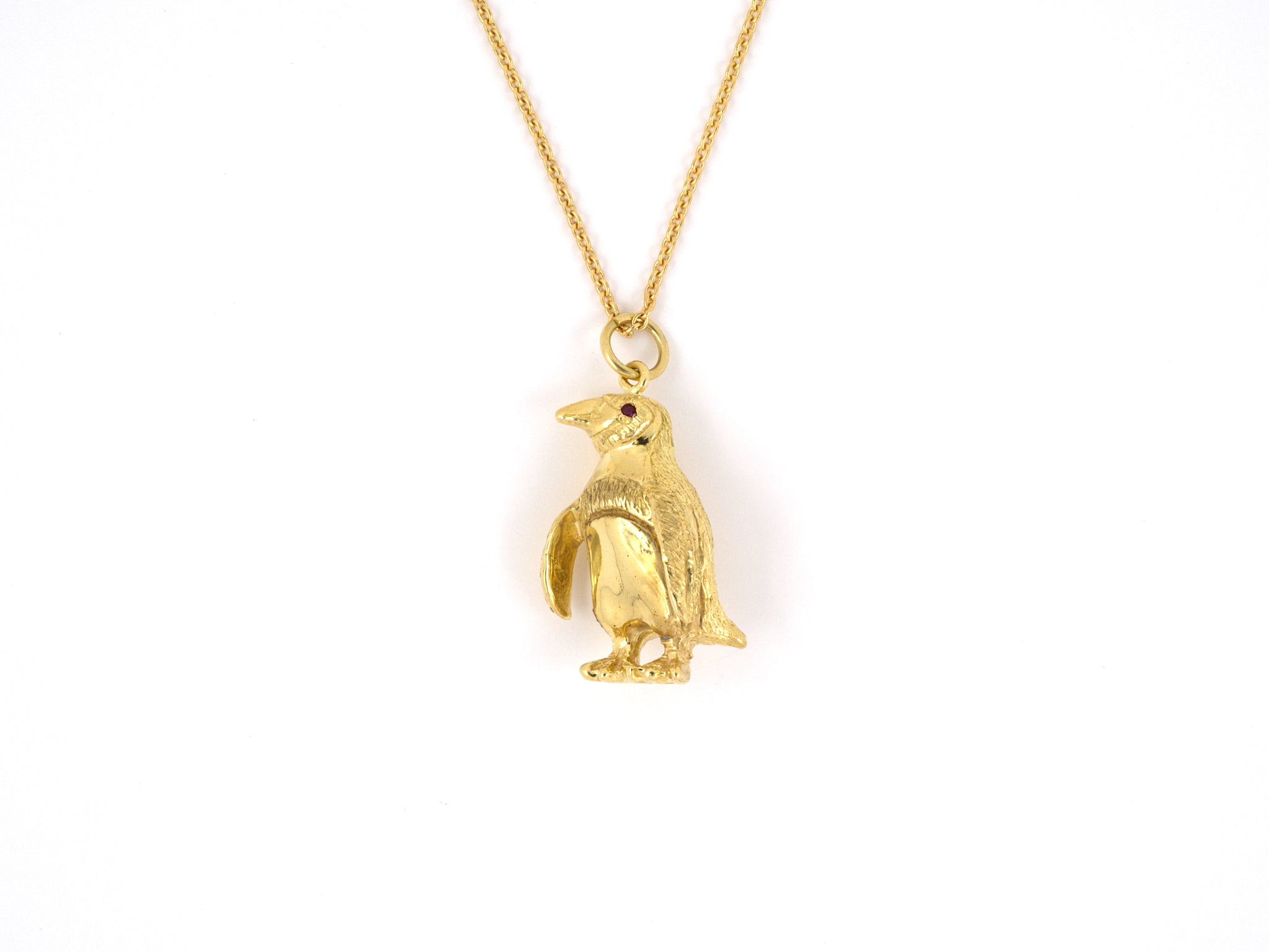 14K Yellow Gold Penguin Pendant .90g Jewelry Necklace Charm Bird Animal |  eBay