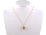 45262 - SOLD - Pampillonia Gold Ruby Carved Penguin Pendant Necklace