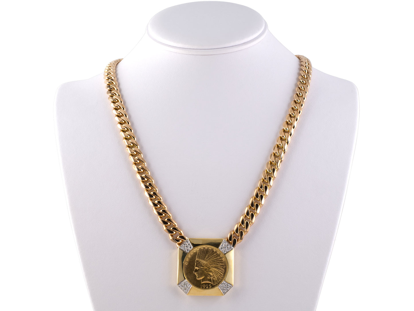 45278 - Cartier Gold Coin Diamond Pendant
