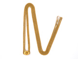 45281 - SOLD - Gold Pearl Cable Chain With Snap Swivel Slide Necklace