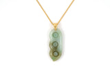 45293 - Gold GIA Jadeite Peapod Pendant Necklace With Chain