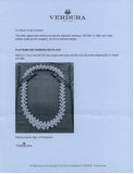 45305 - Circa 1998 Platinum Diamond Graduated Cluster Link Necklace