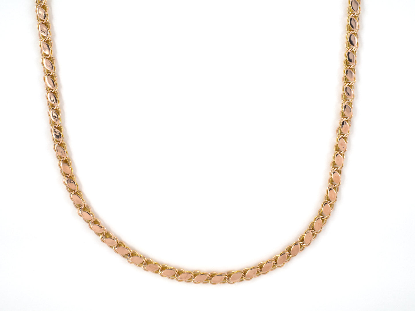 45315 - Gold Spiral Wire With Polished Plate Link Chain