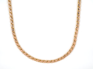 45315 - Gold Spiral Wire With Polished Plate Link Chain