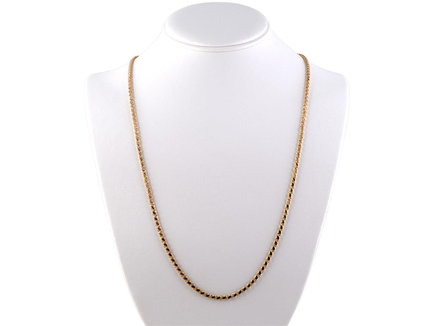 45315 - Gold Spiral Wire With Polished Plate Link Chain