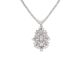 45326 - SOLD - Oscar Heyman Platinum Diamond Riviere Detachable Pear Shape Pendant Necklace