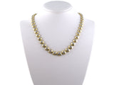 45331 - Platinum Gold Diamond Bezel Set Graduated Riviere Necklace
