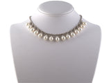45347 - Gold Diamond Pearl Drop Festoon Necklace
