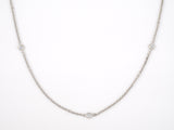 45353 - Gold Diamond Bezel Set Diamond By The Yard Cable Chain Necklace