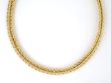 45369 - Gold 3 Row Woven Rope Design Necklace