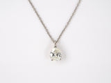 45373 - SOLD - Platinum Pear Shape Diamond Solitaire Pendant Necklace