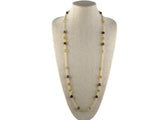 45374 - Judith Ripka Gold Diamond Brown Pearl Multi Color Quartz Beads Cable Chain Necklace