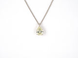 45379 - Platinum Pear Shape Diamond Solitaire Pendant Necklace