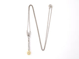 45398 - Edwardian Gold Platinum Diamond Dangle Flexible Drop Pendant Necklace