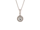 45409 - Platinum Diamond Merry Widow Pendant Necklace