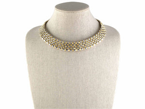 45424 - Roberto Coin Appassionata Italy Gold Diamond Weave Necklace