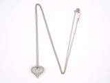 45426 - Tiffany Platinum Pave Diamond Puff Heart Pendant Necklace