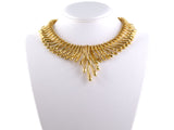 45429 - Circa 2013 Lalaounis Biosymboles Gold Tear Drop Choker Bib Style Necklace