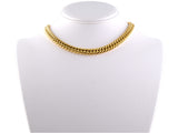 45437 - Italy Gold Hollow Curb Link Necklace