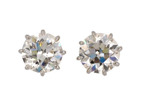 50212 - Platinum Gold GIA Diamond Stud Earrings