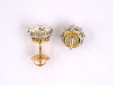 51258 - Platinum Gold 7CT Diamond Filigree Stud Earrings