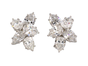 51566 - Cerro Platinum GIA Diamond Cluster Earrings