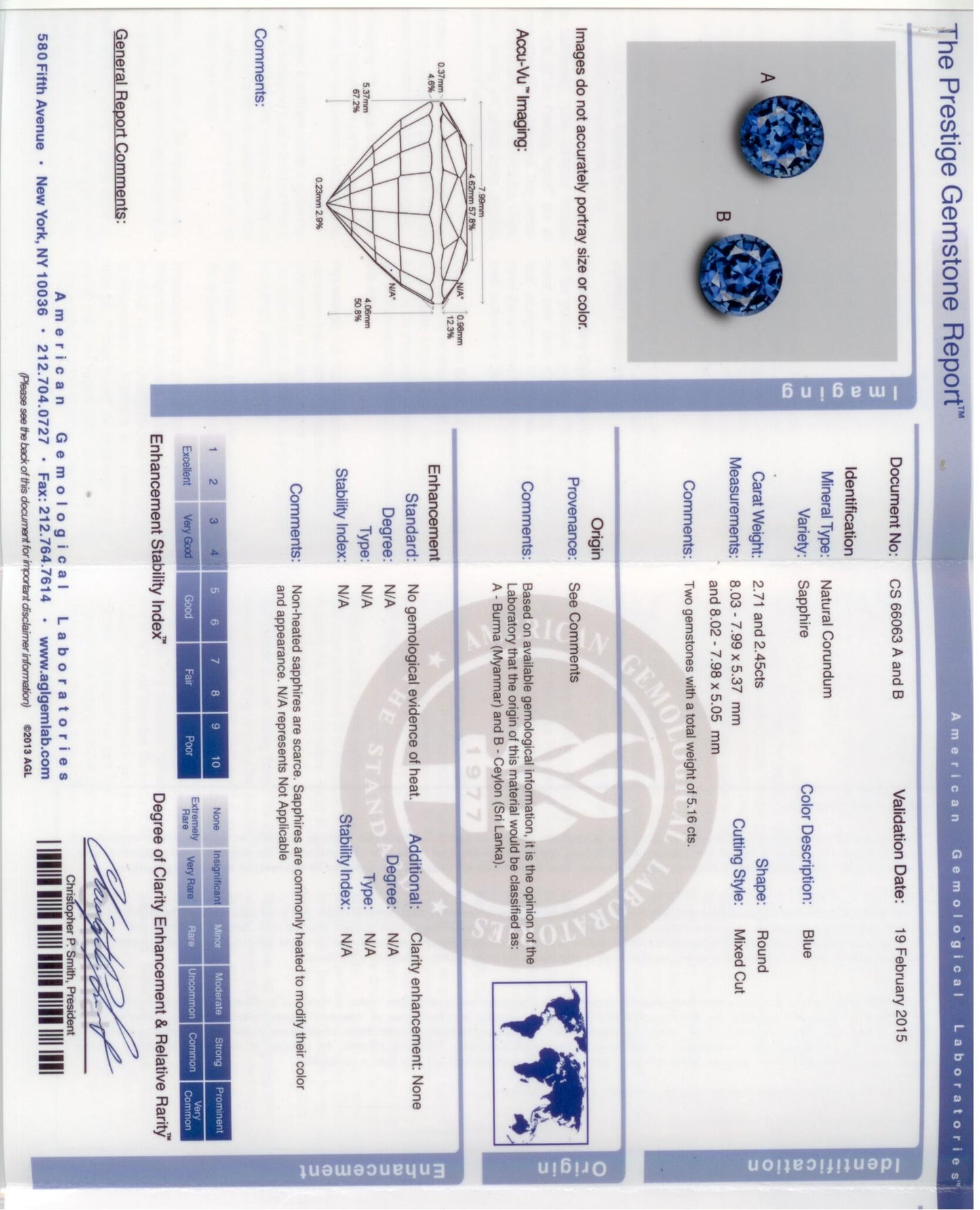 51575 - Circa 1960 Platinum AGL Sapphire Diamond Tiered Cluster Earrings