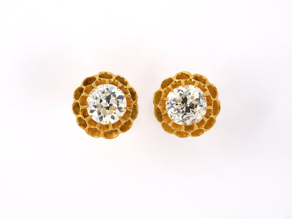 51614 - Gold Diamond Stud Earrings