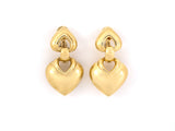 51644 - Turi Gold Heart Drop Dangle Earrings