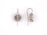 51987 - SOLD - Platinum Diamond Kidney Wire Drop Earrings