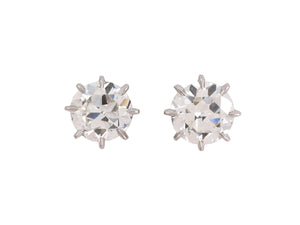 52091 - SOLD - Platinum GIA Diamond Stud Earrings