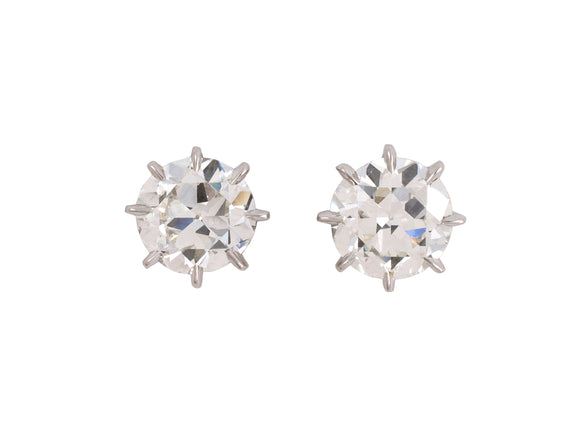52091 - SOLD - Platinum GIA Diamond Stud Earrings