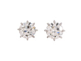 52091 - SOLD - Platinum GIA Diamond Stud Earrings