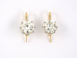 52335 - Platinum Gold Diamond Filigree Basket Earrings