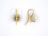 52335 - Platinum Gold Diamond Filigree Basket Earrings