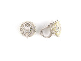 52497 - Platinum GIA 20CT Diamond Filigree Stud Earrings