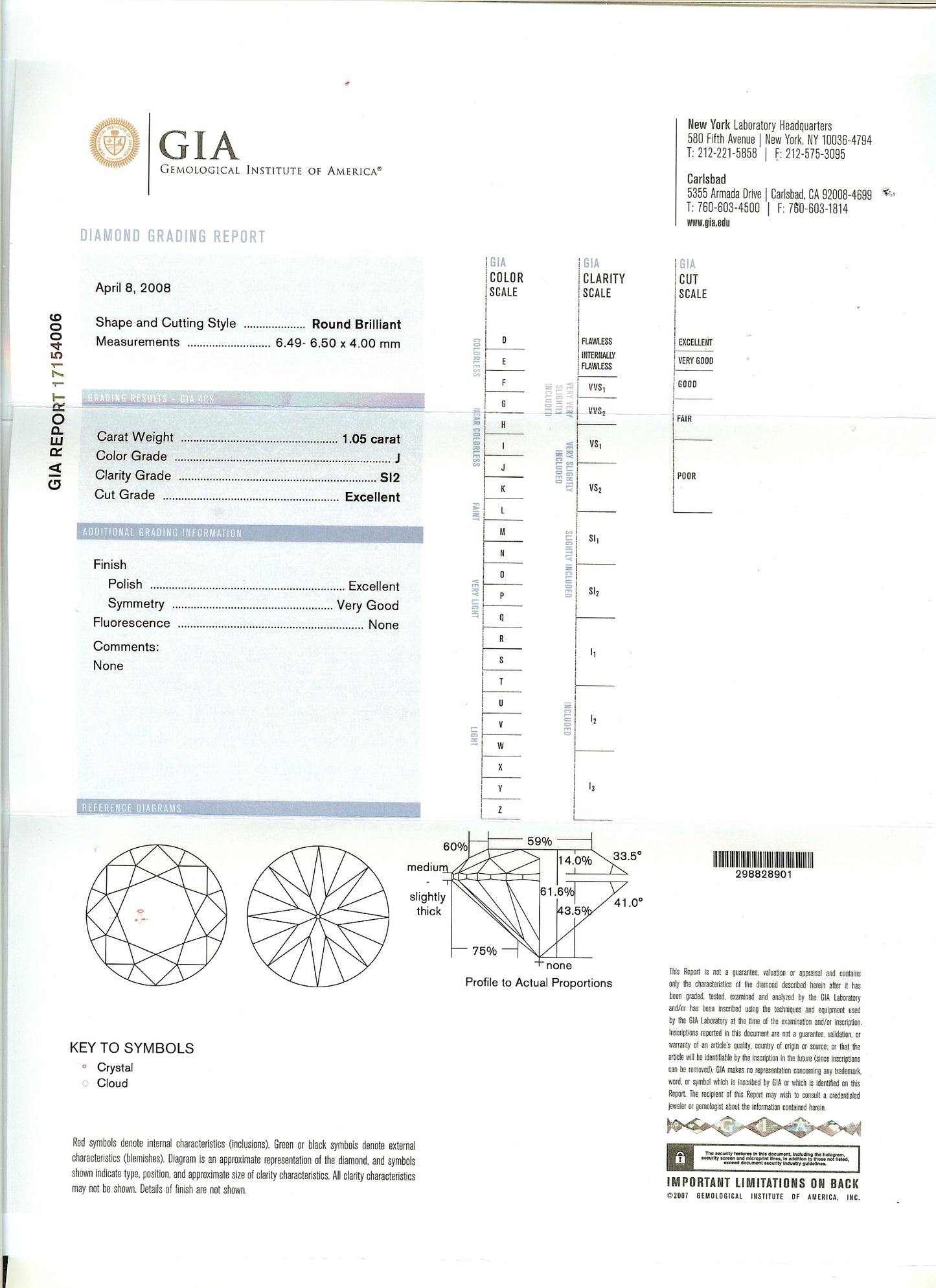52555 - Platinum GIA Diamond Stud Earrings