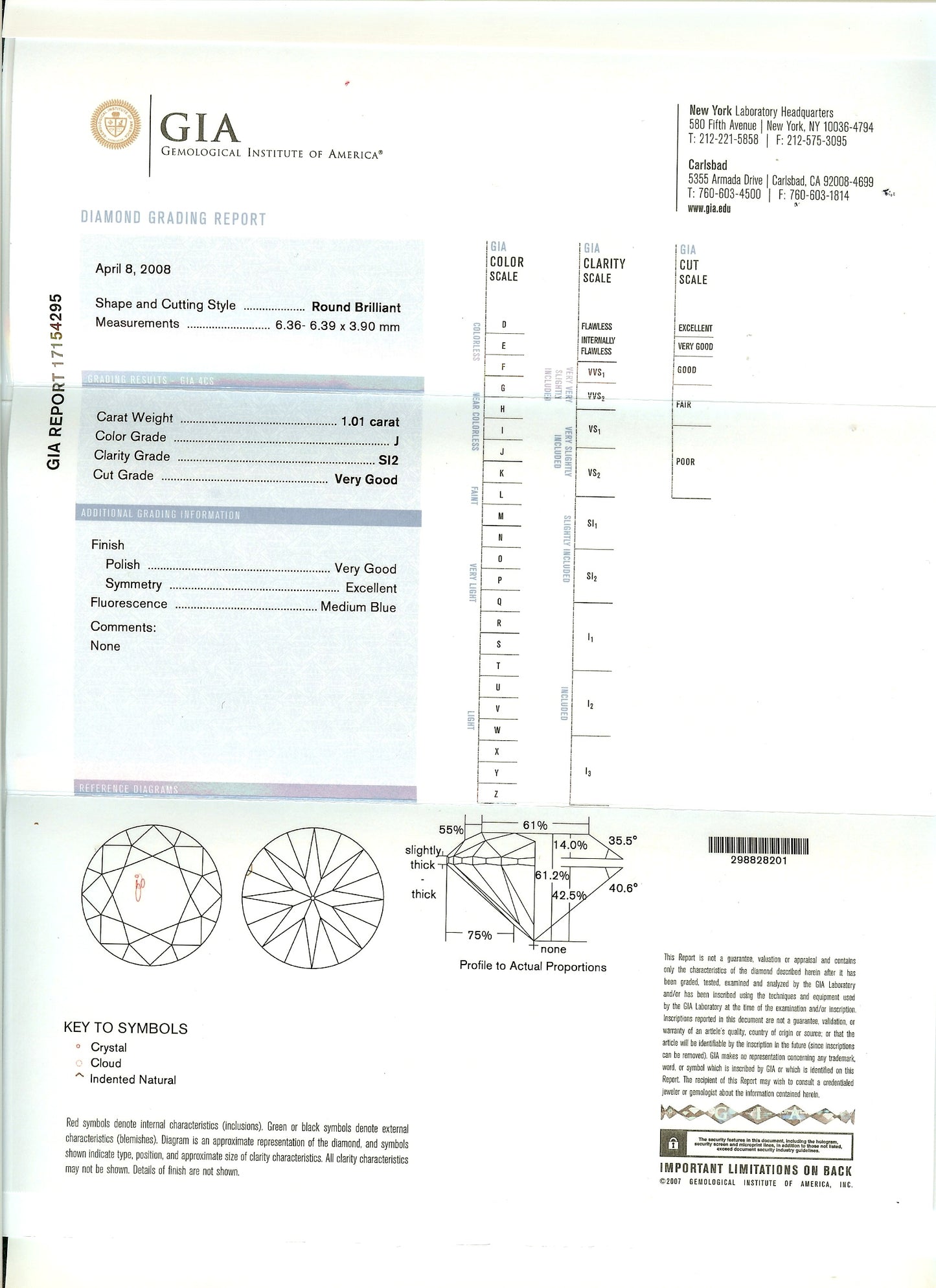 52555 - Platinum GIA Diamond Stud Earrings