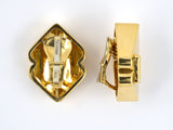 52585 - Circa 1980s A Clunn Gold Lozenge Earrings