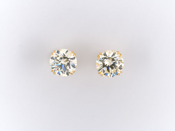 52994 - SOLD - Gold 5CT Diamond Stud Earrings