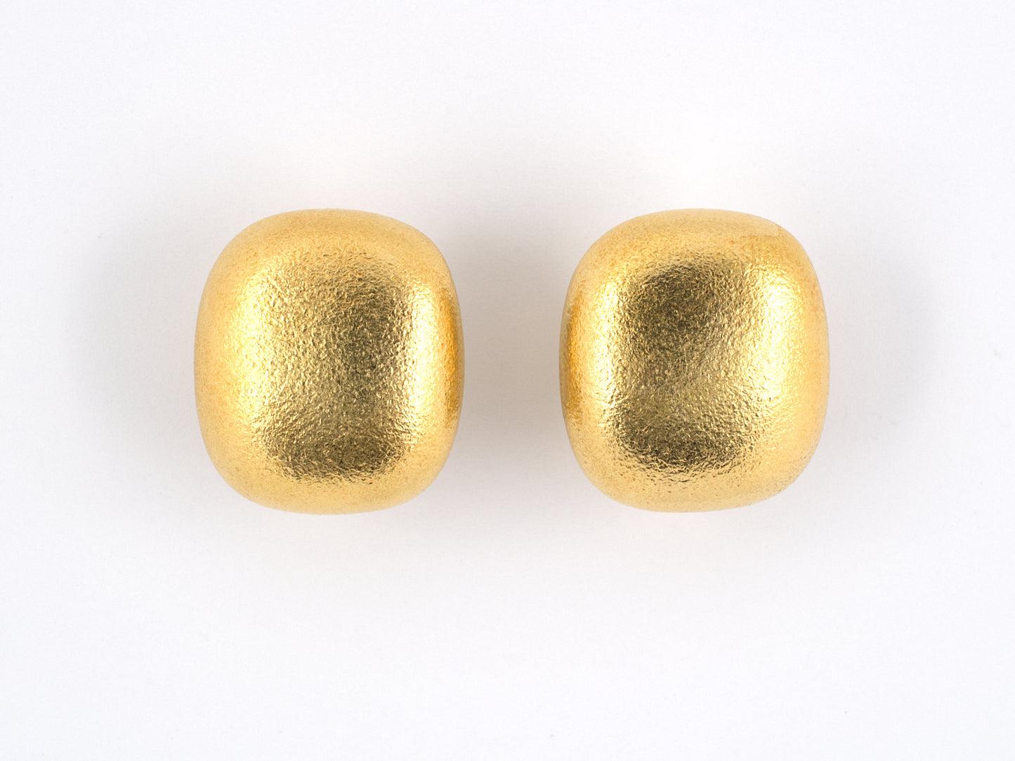 53194 - SOLD - Circa 1980 Tiffany Gold Cushion Earrings
