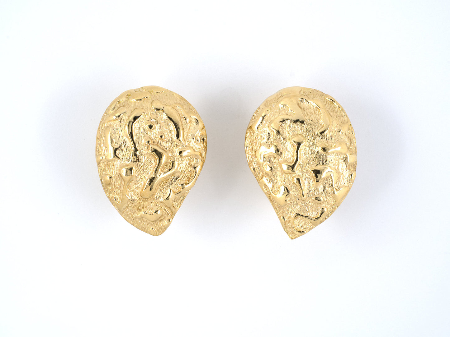 53252 - Yvel Gold Moonscape Tear Drop Earrings